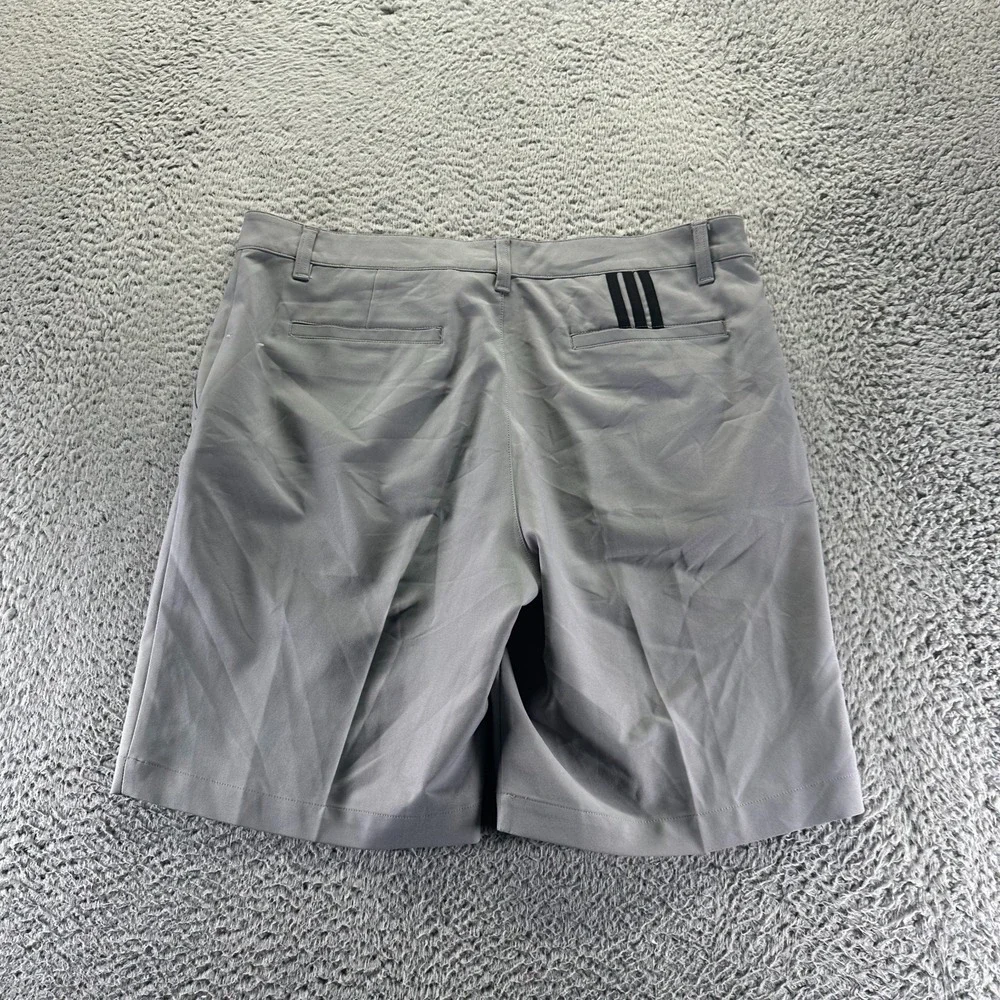 Adidas Shorts Mens 38 Gray Striped Athletic Performance Gym Running Activewear